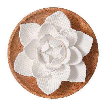 Flower Rose Ceramic Essential Oil Mini Diffuser, Wooden Pallet
