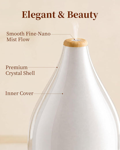 Waterdrop Essential Oil Diffuser, 300ml Large Diffusers for Home