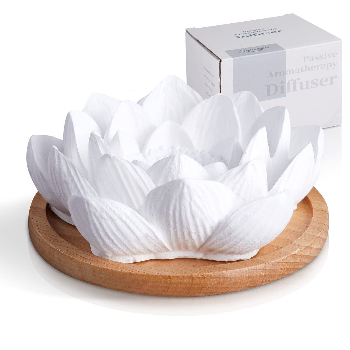 Passive Essential Oil Diffuser,Aromatherapy Passive Mini Ceramic Essential Oil Small Diffuser for Desk Office Home Gift (Roses)