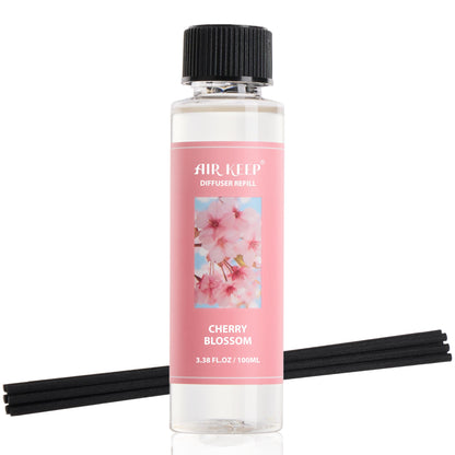 Airkeep Reed Diffuser Set,3.38 fl oz (100 ml) - Clean Linen Oil Diffusers with 8 Reed Sticks,Home Fragrance Reed Diffuser for Bathroom Shelf Decor