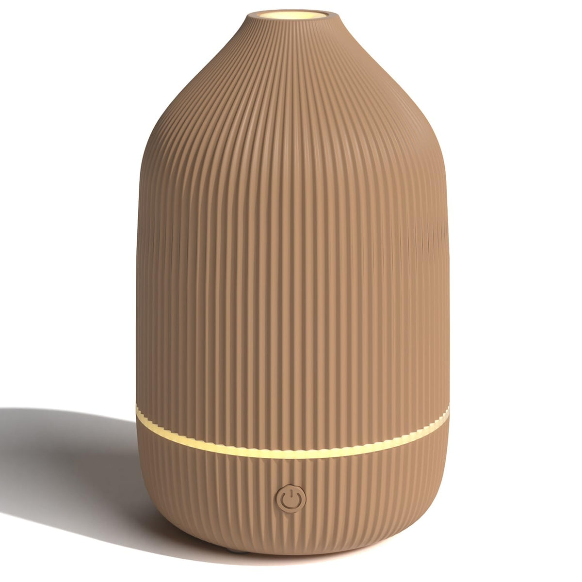 Essential Oil Diffuser, 100ml Aromatherapy Diffuser, Mini Ultrasonic Diffuser for Essential Oil, Home, Office, Cool Mist Humidifier with 7 Led Light, Auto Shut-Off, White