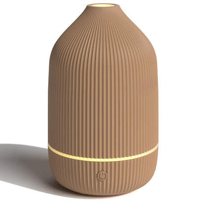 Essential Oil Diffuser, 100ml Aromatherapy Diffuser, Mini Ultrasonic Diffuser for Essential Oil, Home, Office, Cool Mist Humidifier with 7 Led Light, Auto Shut-Off, White