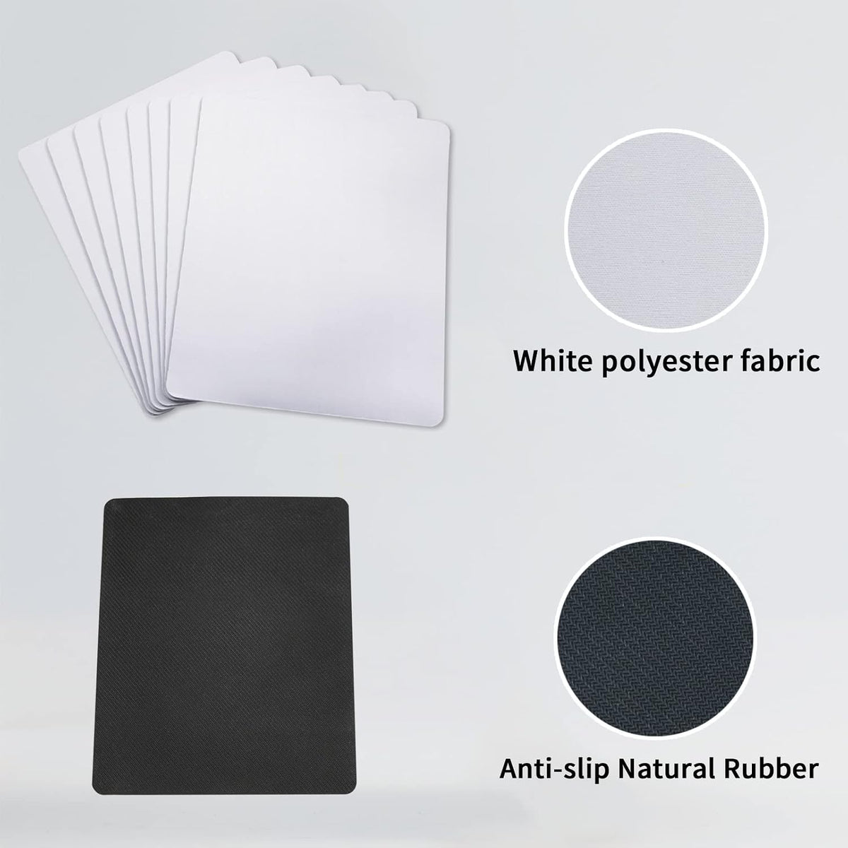 30 PCS White Mouse pad for Heat Press Printing, Mousepad for Heat Transfer Crafts Custom Photos Non Slip Bottom 24x20x0.2 CM