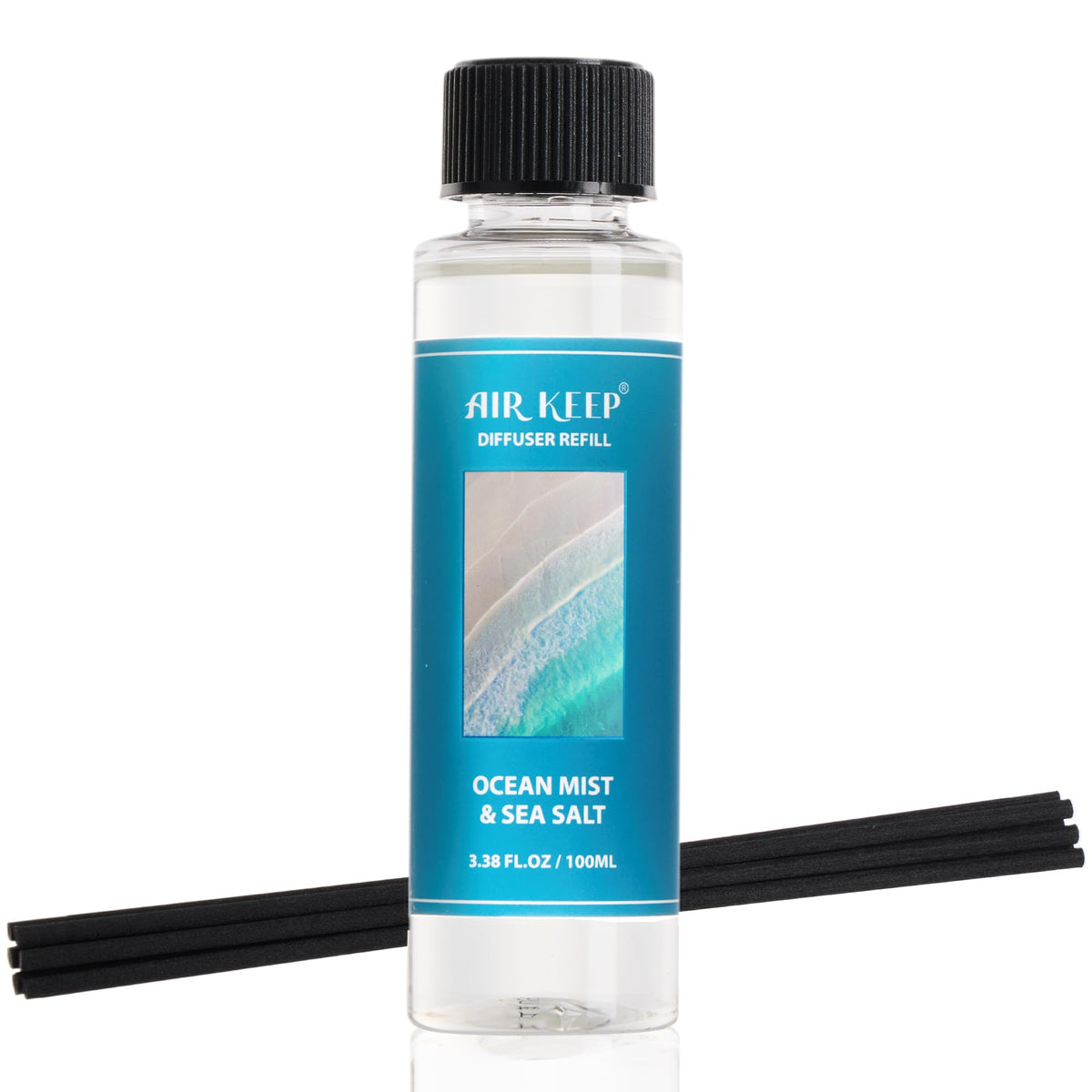 Airkeep Reed Diffuser Set,3.38 fl oz (100 ml) - Clean Linen Oil Diffusers with 8 Reed Sticks,Home Fragrance Reed Diffuser for Bathroom Shelf Decor