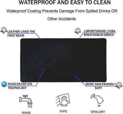 Large Gaming Mouse Pad, XXL Extended Keyboard Mouse Mat with Stitched Edges