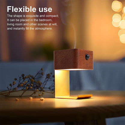 Motion Sensor Night Light & Essential Oil Diffuser (Walnut Wood)
