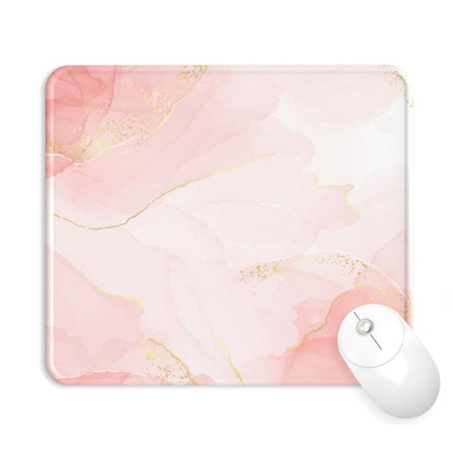 eulps Mouse Pad with Wrist Rest, Comfortable Computer Mousepad with Gel Wrist Support Smooth Surface and Non-Slip PU Base for Pain Relief, Laptop, Office & Home (Cyan Pink Marble)