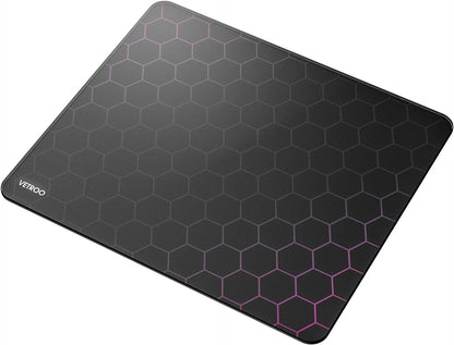 Vetroo Black GMP300 Tempered Glass Gaming Mouse Pad