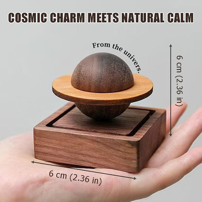 Ouliget Wood Essential Oil Diffuser,Planet Walnut Aroma Therapy,Passive Diffuser for Desk Table Home Office Car Wardrobe Yoga Hall and SPA, Thoughtful Gifts for Yoga Meditation