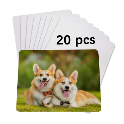 40 PCS White Mouse Pad 3mm Thick for Heat Press Printing,Bulk Mousepad Blanks for Heat Transfer Crafts 22x18x0.3CM