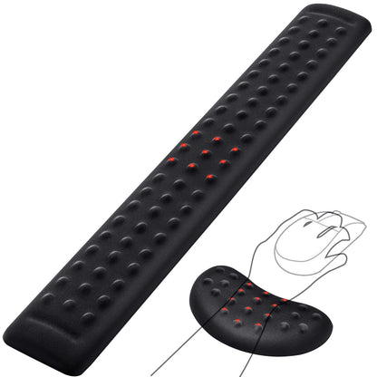 Gimars Large Smooth Superfine Fibre Memory Foam Ergonomic Mouse Pad Wrist Rest Support Mousepad with Nonslip Base for Laptop, Computer, Gaming & Office,Free Coaster Include-Topographic Map