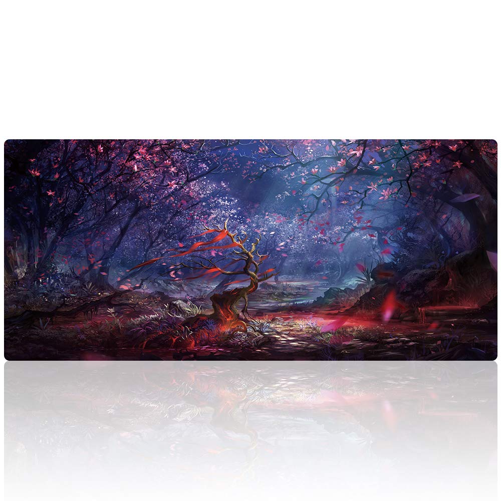 XXL Professional Large Mouse Pad & Computer Game Mouse Mat (35.4x15.7x0.12IN, 90x40 Black)