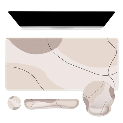 iCasso Pink Ergonomic Mouse Pad with Wrist Rests Set for Desk Accessories
