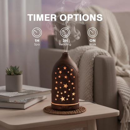 Aromatherapy Diffusers,7.1''x3.5''Diffuser with 3 Essential Oil Set
