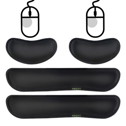 Comfy Mee Premium Memory Foam Keyboard and Mouse Wrist Rest Pads Set- for Comfortable Typing &Wrist Pain Relief (Pack of 2)
