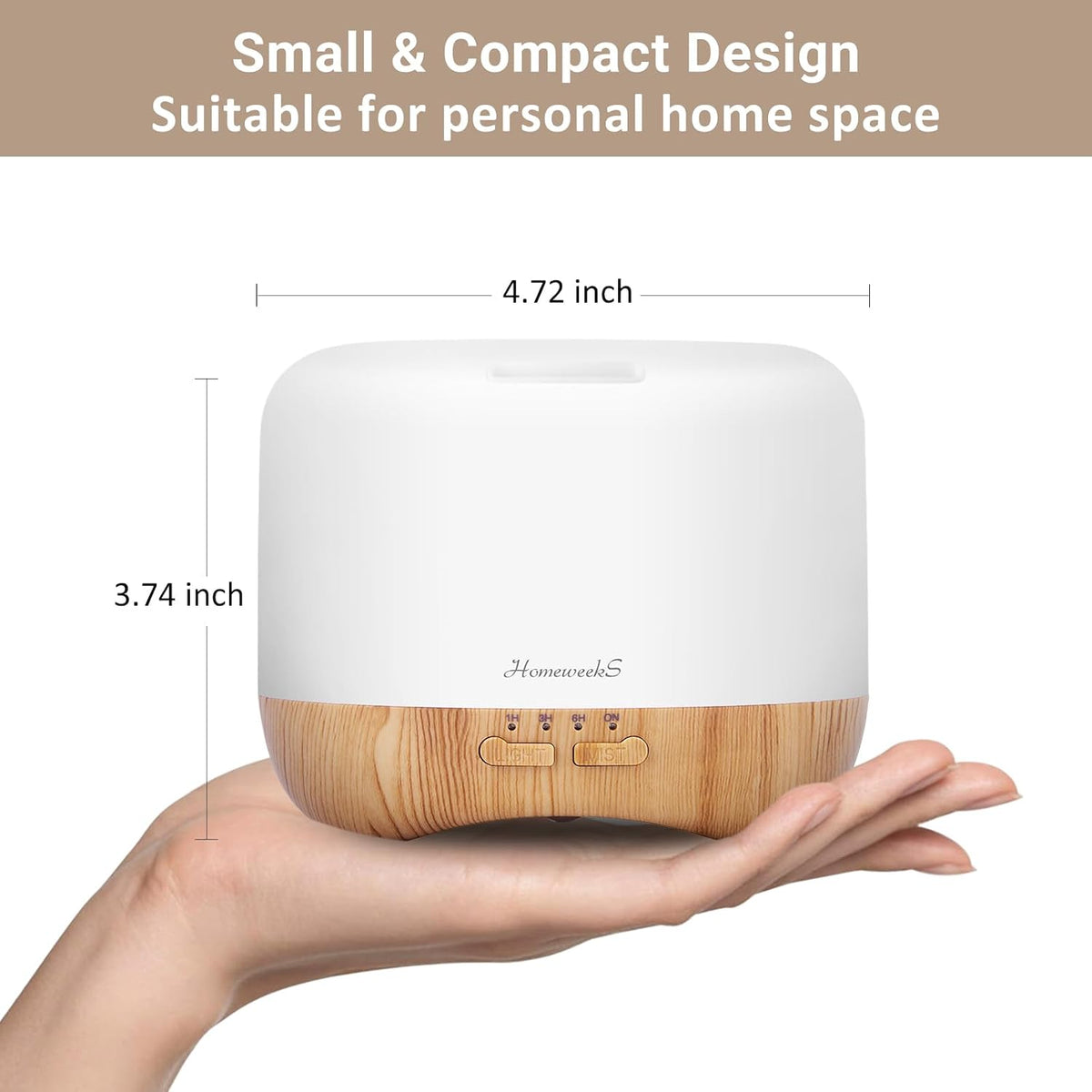 Homeweeks Essential Oil Diffuser for Room Aromatherapy Scent Diffuser