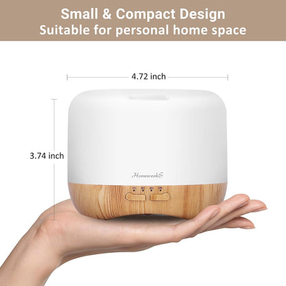 Homeweeks Essential Oil Diffuser for Room Aromatherapy Scent Diffuser
