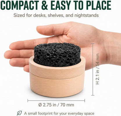 Lava Rock Passive Essential Oil Diffuser with Lid, Waterless