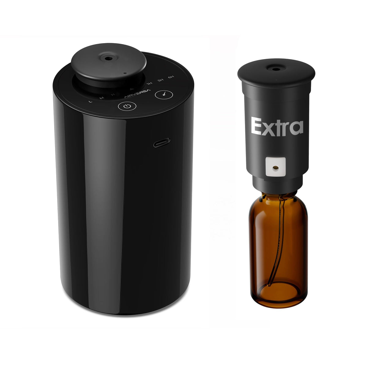 Airversa AN6 Waterless Diffuser for Essential Oil for Home, Room, Black