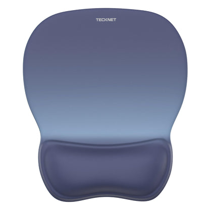 TECKNET Gel Ergonomic Mouse Pad with Wrist Rest, Non-Slip PU Base, Navy