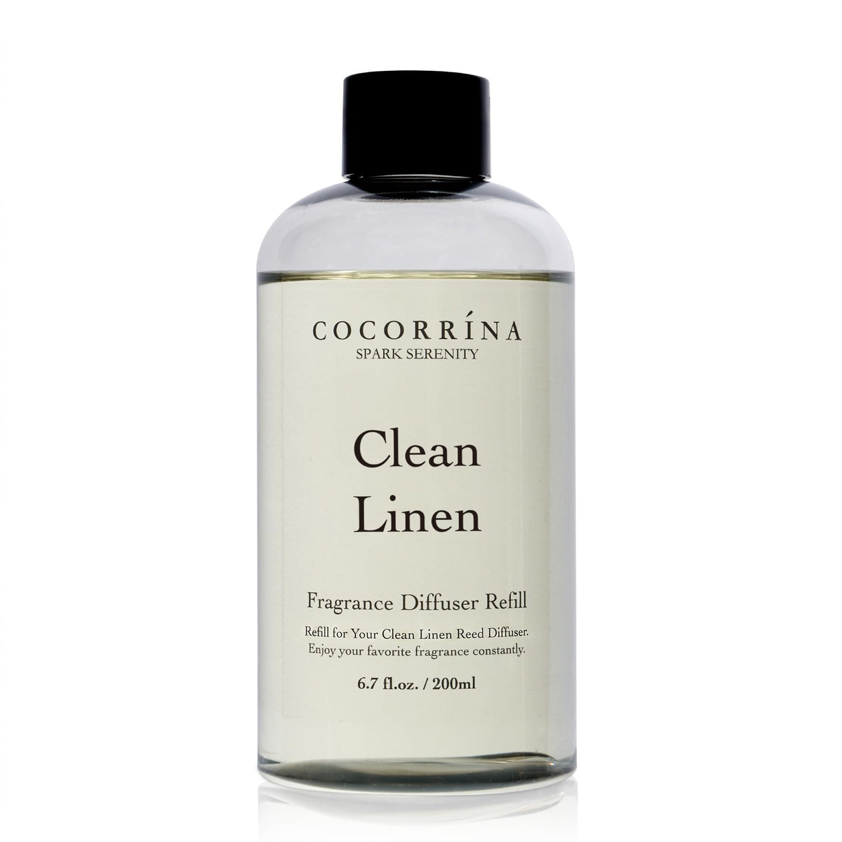 Cocorrína Reed Diffuser Set, Clean Linen 6.7 fl oz Scented Diffuser with Sticks Home Fragrance Reed Diffuser for Bathroom Shelf Décor