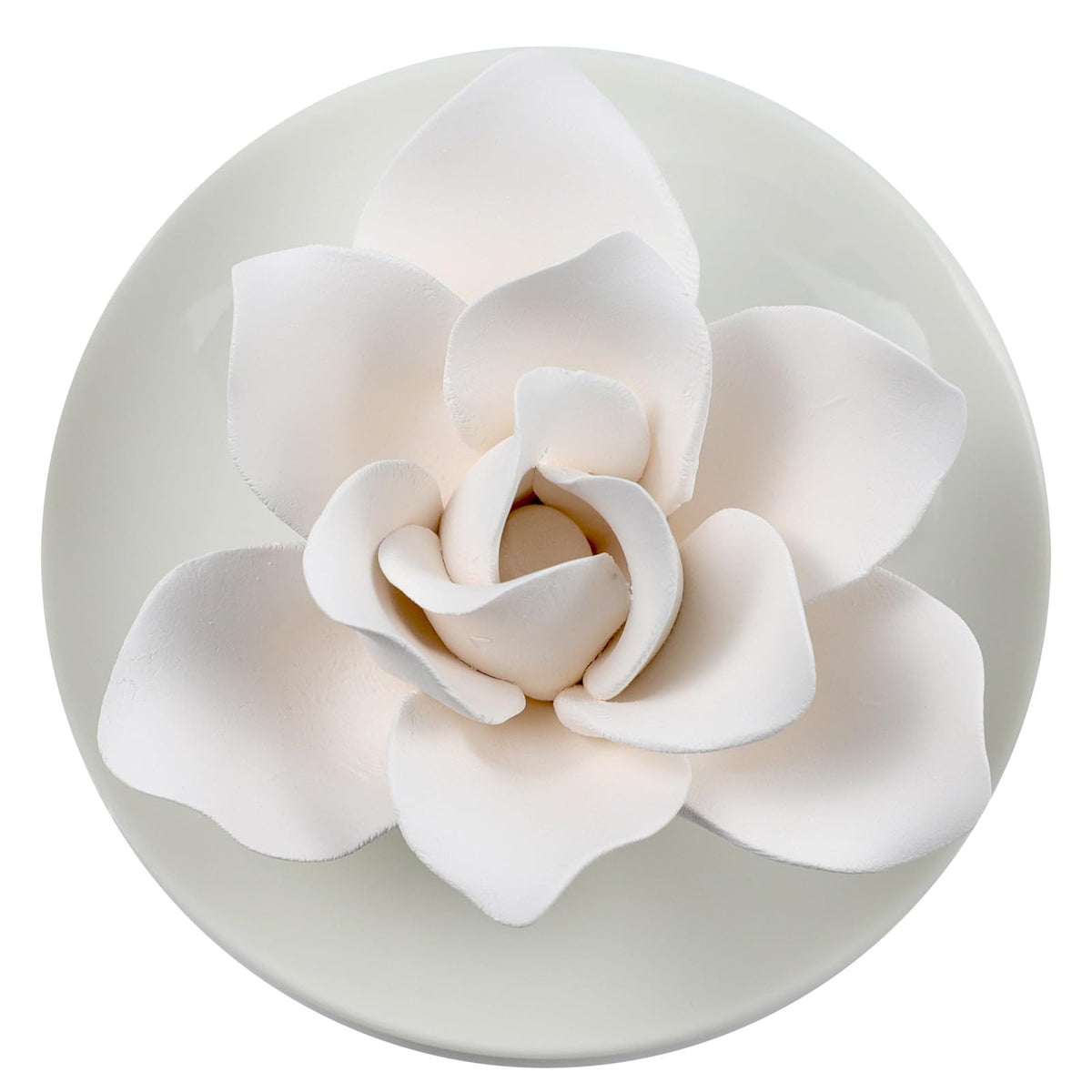 Essential Oil Passive Flower Diffuser -Non-Electric Porcelain Aromatherapy Diffusers for Small Mini Room, Desk Decorative, Bathroom (Blue Rose)