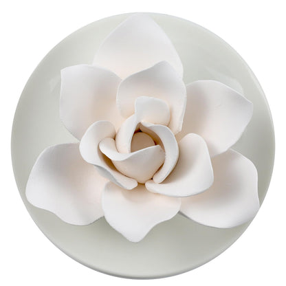 Essential Oil Passive Flower Diffuser -Non-Electric Porcelain Aromatherapy Diffusers for Small Mini Room, Desk Decorative, Bathroom (Blue Rose)
