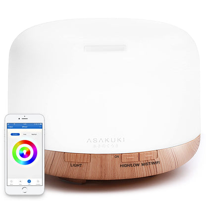 ASAKUKI Essential Oil Diffuser, 300ml Aromatherapy Oil Humidifier