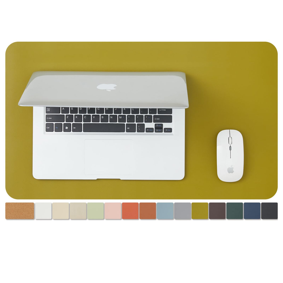 Large Cork Desk Mat - 47.2"x 17" Desk Pad for Office and Home - Ideal for Large Mouse Pad and Desk Mats on Top of Desks(Dark Green)