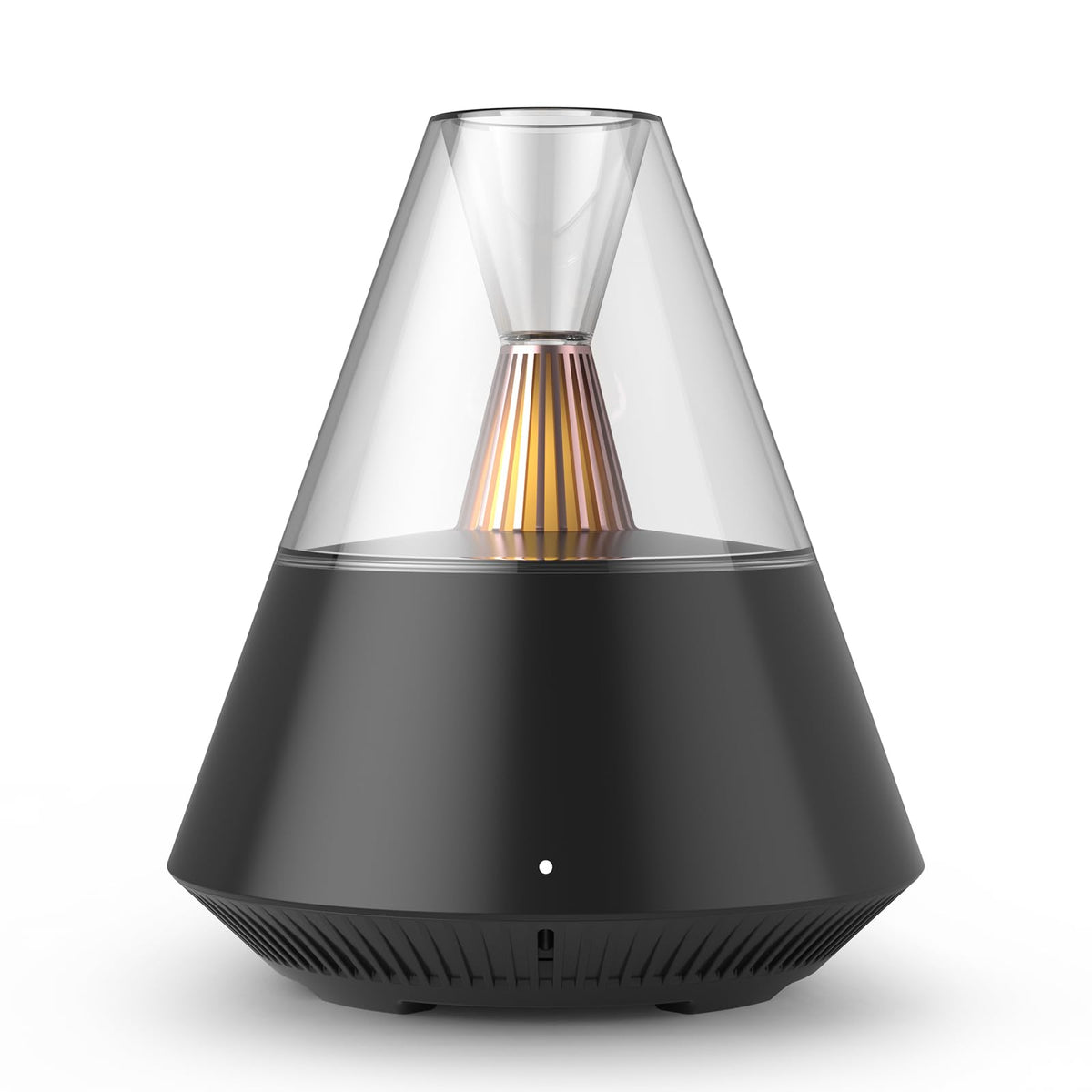 Ultrasonic Essential Oil Diffuser, 150ML Modern Aromatherapy Diffuser with Candle Light, 2 Mist Mode, Remote Control, Auto-Off, Small Cool Mist Humidifier for Home Bedroom Office Yoga, Black