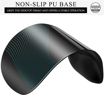 JIKIOU Ergonomic Mouse Pad with Gel Wrist Rest 2 Pack, Portable Small Black