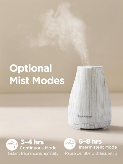 InnoGear Essential Oil Diffuser Ultrasonic Diffusers for Home, White Grey