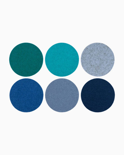 Graf Lantz - Bierfilzl Merino Wool Round Coasters Set of 4 - Heather White (4" Circles) - Absorbs 30% of Weight, German Wool - Heat Resistant, Sustainable, & Reusable - Home Decor & Coffee Table Decor