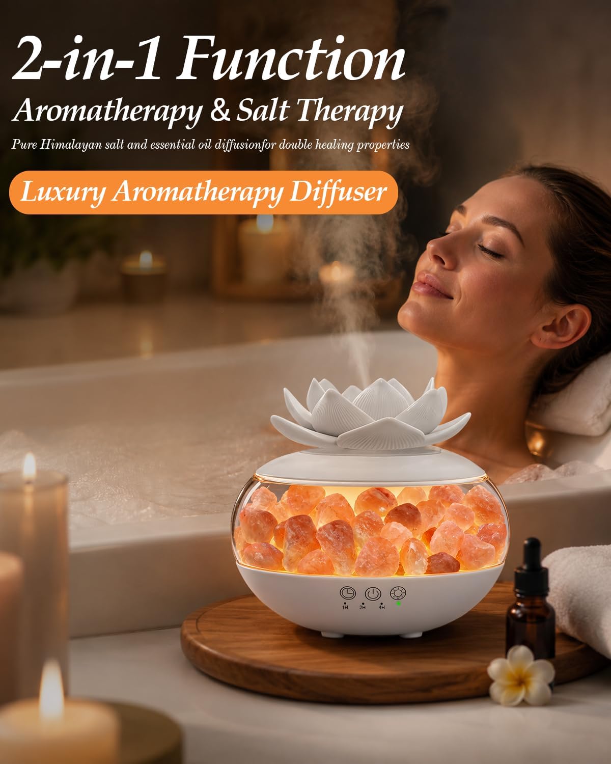 Essential Oil Diffuser with Himalayan Salt Rocks