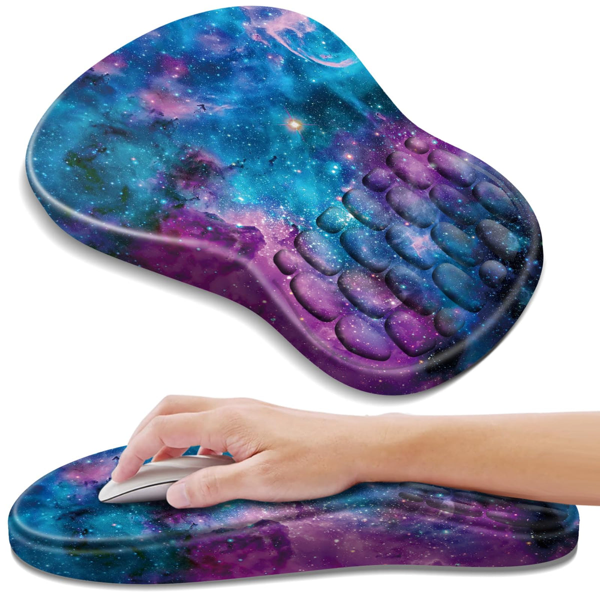 YIWEI Ergonomic Mouse Pad with Wrist Rest for Carpal Tunnel Pain Relief
