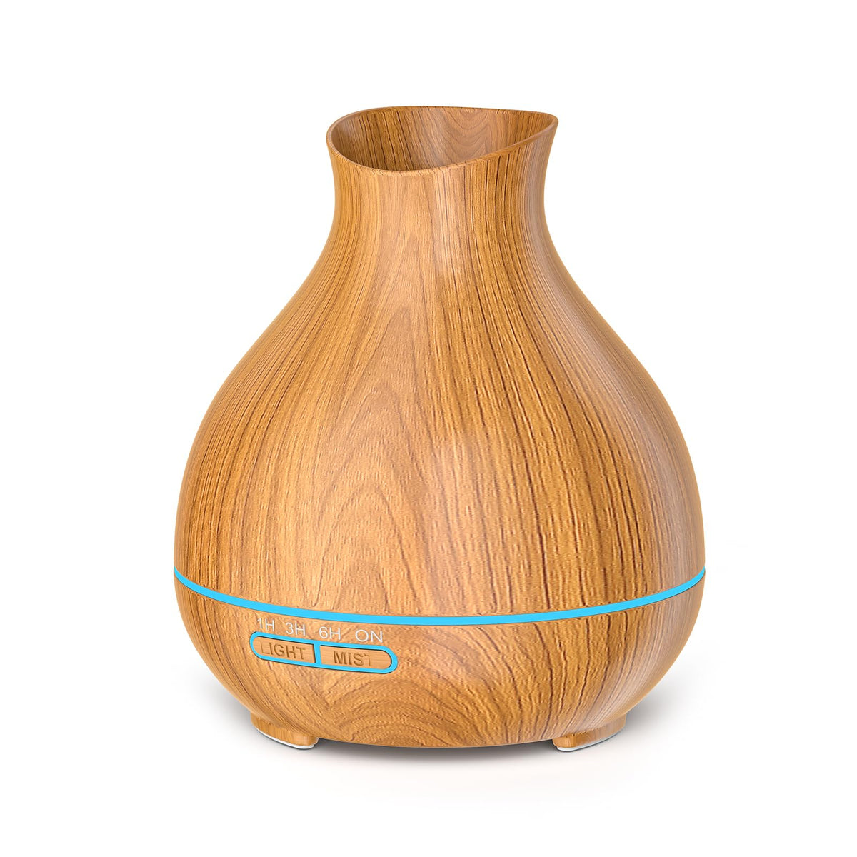 Aromatherapy Essential Oil Diffuser 550ml 12 Hours Wood Grain Aroma Diffuser with Timer Cool Mist Humidifier for Large Room, Home, Baby Bedroom, Waterless Auto Shut-off,7 Colors Lights Changing