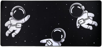 keycadets Gravity Gaming Mouse Pad, Extra Large Desk Pad for Keyboard and Mouse, Non-Slip Mousepad Desk Mat with Foam Core, Anti-Fray Lock Stitching and Low Friction Cloth Surface (35.4” x 15.8”)