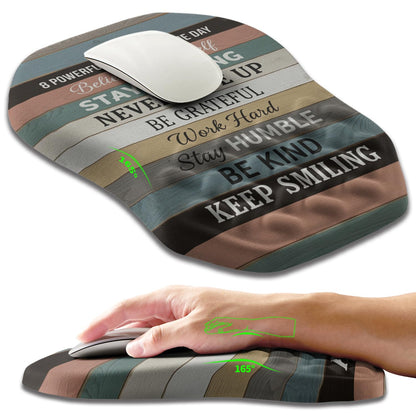 Ergonomic Slope Mouse Pad Wrist Support, Wrist Rest Mousepad for Carpal Tunnel Pain Relief with Massage Bulge and Slow Rebound Memory Foam (12x8 inch, Black)