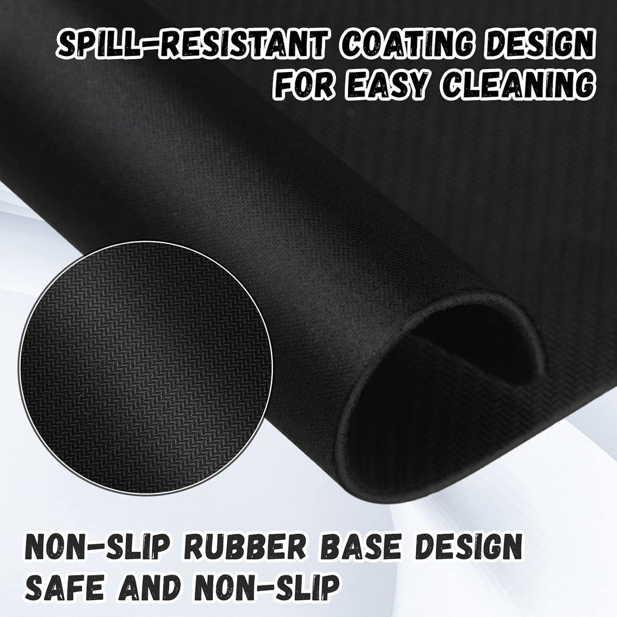 Crtiin 50 Pack Mouse Pad Bulk Pack, 7.09 x 8.66 Inch, Black