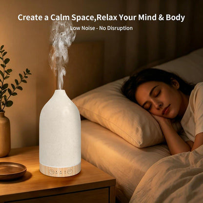 SPLITSKY 150ml Essential Oil Diffuser with Remote, Timers, 7-Color LED