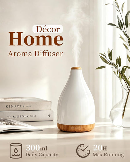 Waterdrop Essential Oil Diffuser, 300ml Large Diffusers for Home