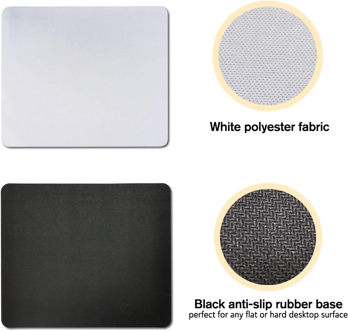 A-SUB Sublimation Mouse Pad Blank, 12 pcs, 24x20x0.2cm