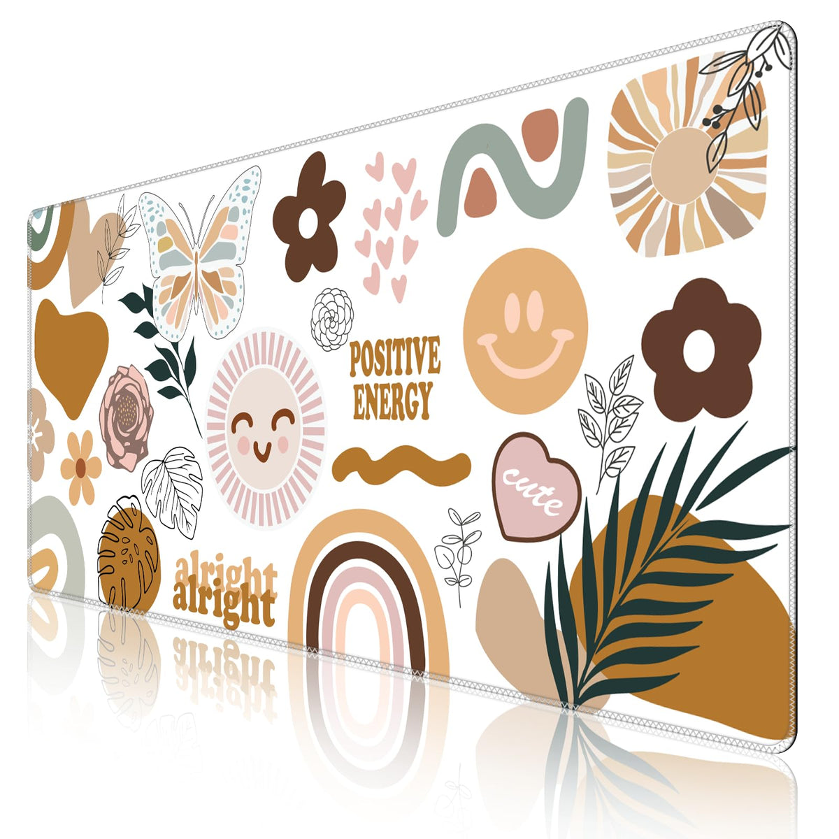 iCasso Desk Mat, Large Desk Mouse Pad for Desk,Home Office - Green Weeds