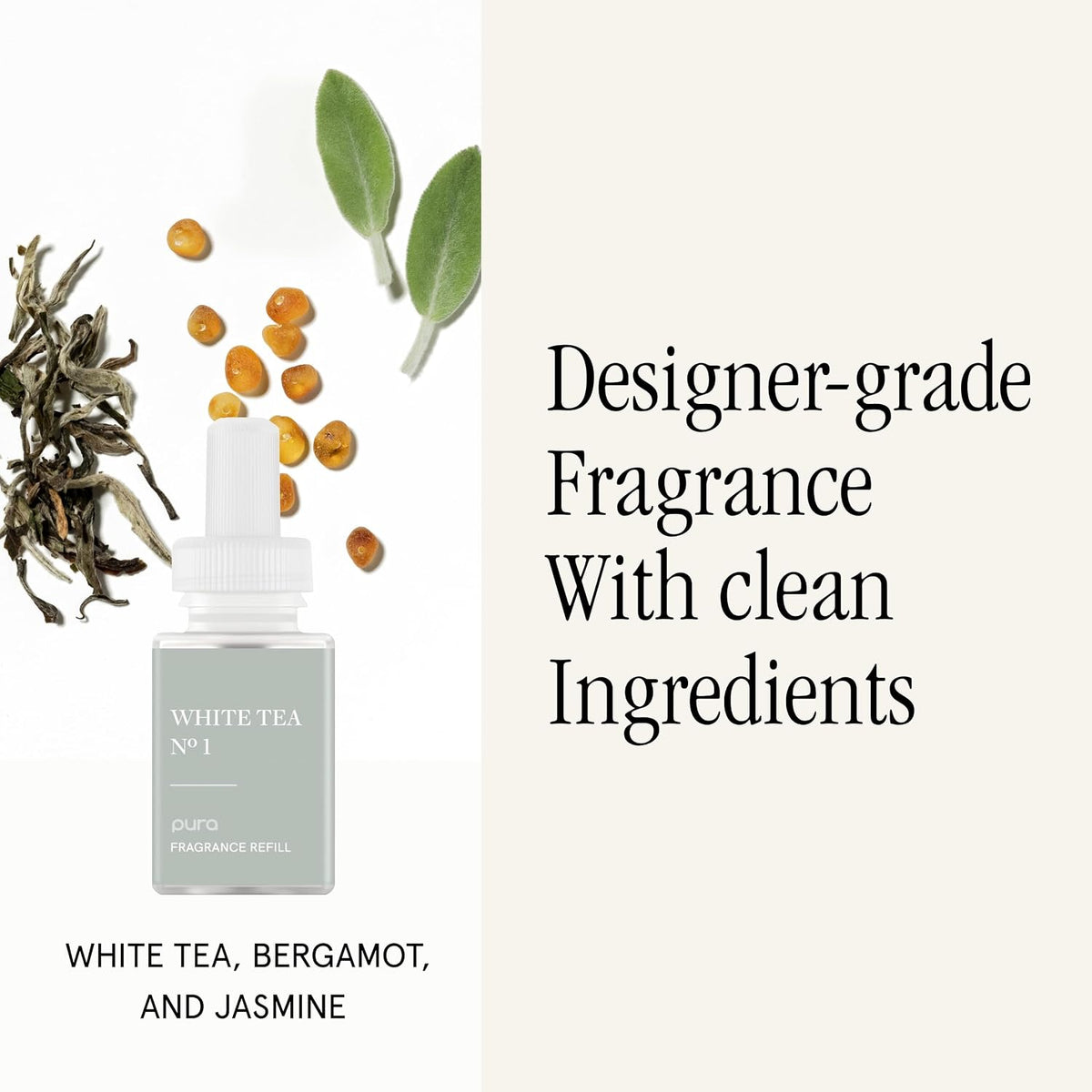 Pura Home Mini Fragrance Diffuser for Small Spaces, White Tea no.1