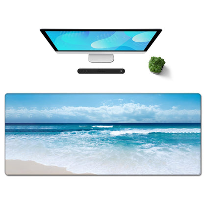 Galdas Mouse Pad,Office Desk Mat Large Gaming Keyboard Pad Durable Stitched Edges Washable Smooth Surface Control & Accuracy Extended Computer Mouse Mat (31.5X11.8In)-Green Forest…