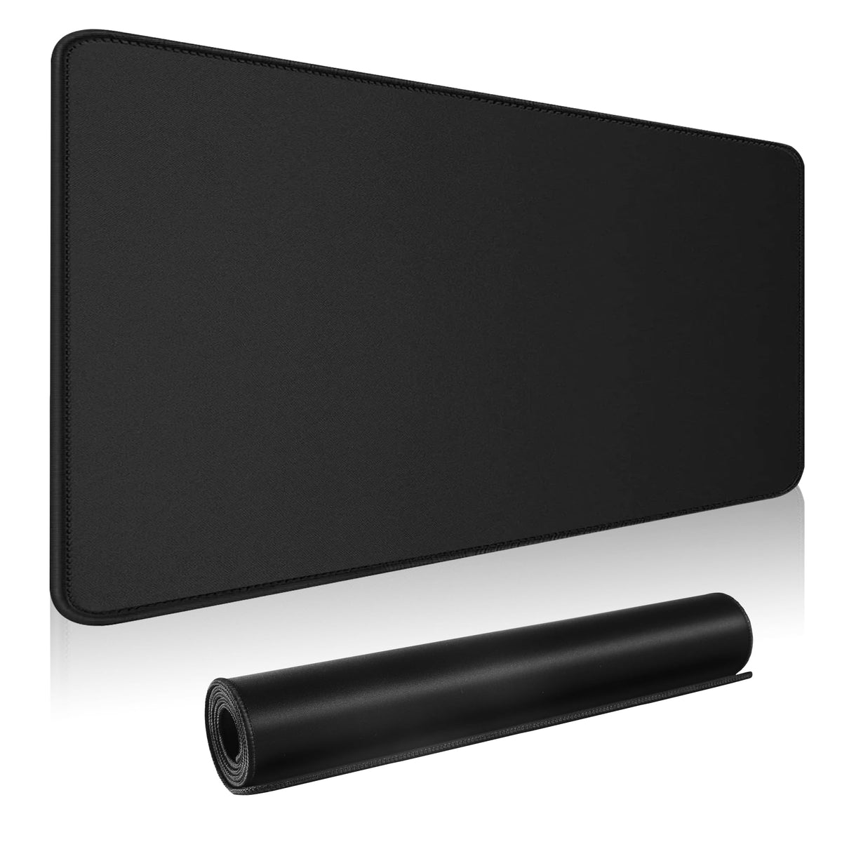 HGWALP Black Topographic Large Gaming Mouse Pad Extended XXL(900 * 400 * 3MM) Mouse Mat Long Desk Pad with Stitched Edges for Keyboard Home Office Gaming Work Big Desk Mat