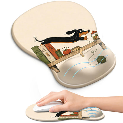 Ergonomic Mouse Pad with Wrist Rest, Gel Wrist Support, Black