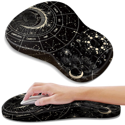 YIWEI Ergonomic Mouse Pad with Wrist Rest for Carpal Tunnel Pain Relief