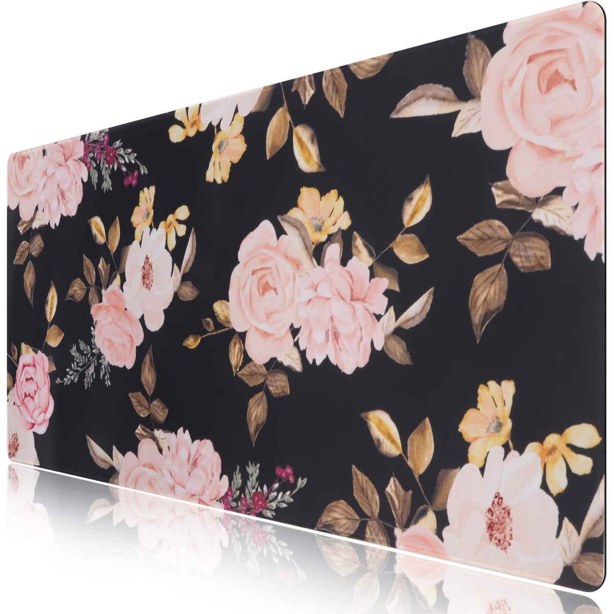 iCasso Desk Mat, Large Desk Mouse Pad for Desk,Home Office - Green Weeds