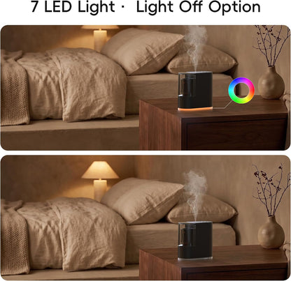 Waterless Essential Oil Diffuser for Bedroom, Home, Black